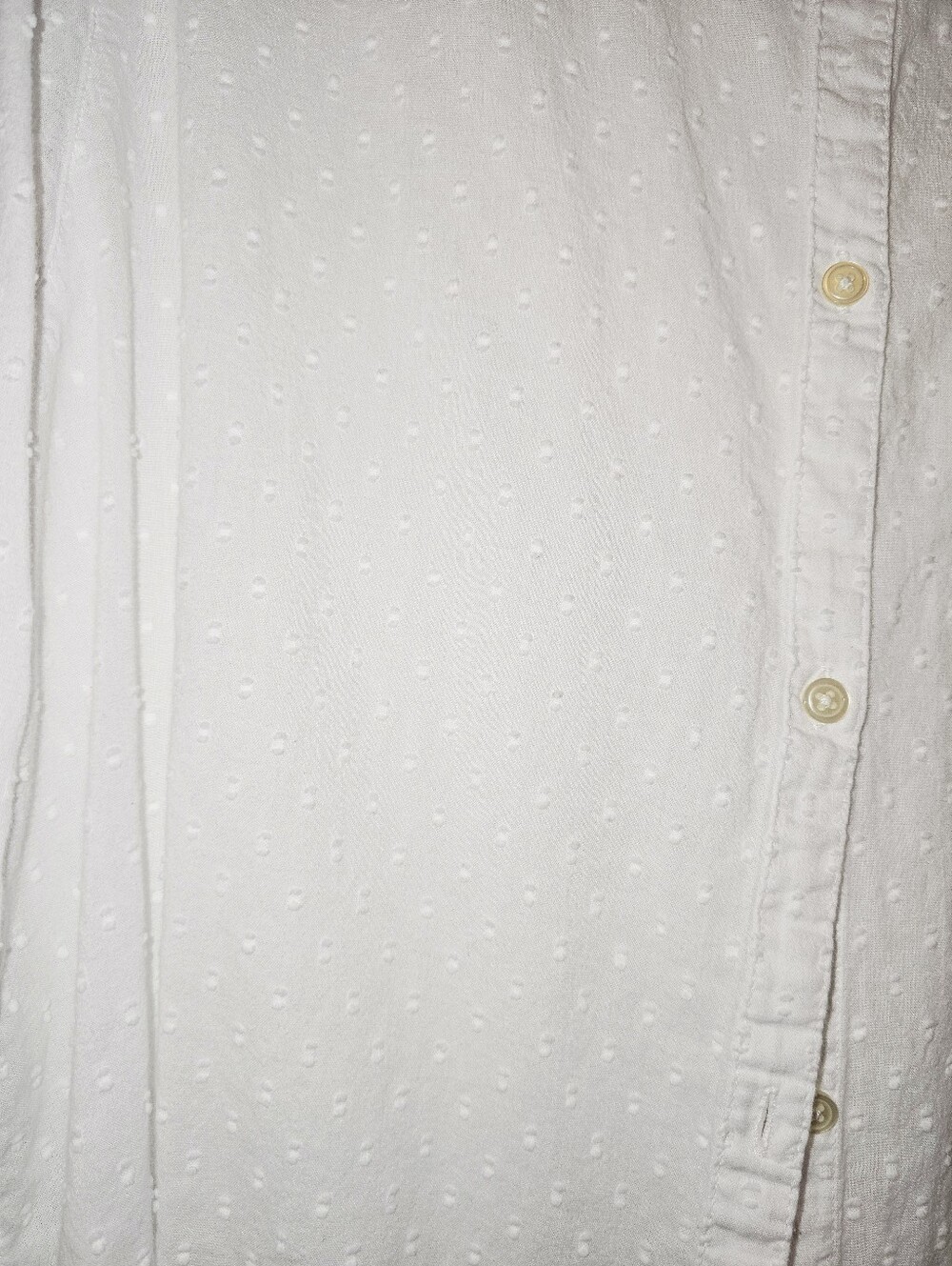 GAP White Swiss Dot Button-Down Shirt - Picture 4 of 4